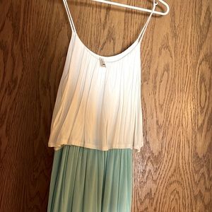 Turquoise and white womens dress